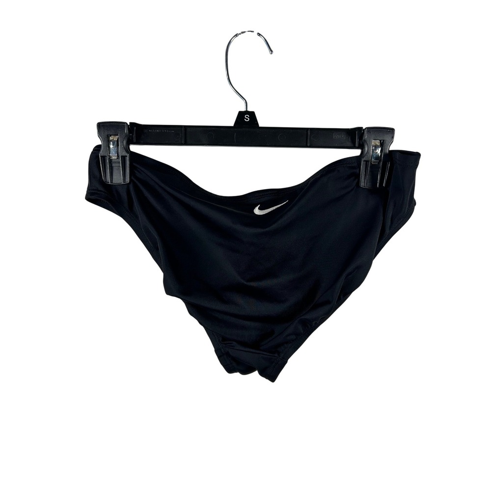 Nike Bikini Bottoms‎ Large Black Swoosh Logo Athletic Swim Women